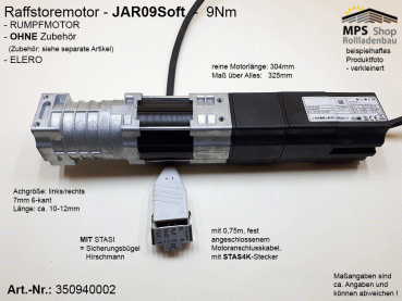 350940002, JA R 09Soft, Raffstoremotor ELERO 9Nm - RUMPFMOTOR