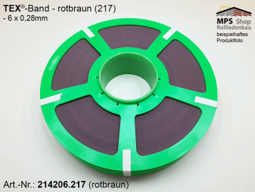TEX-Band 6,0 x 0,28mm, Farbe: 217 (rotbraun - 214206.217)
