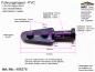 Preview: 496376, Führungsnippel PVC schwarz, Hüppe, kurz, ungebohrt, zum verschweißen