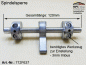 Preview: Spindelsperre "637" Haltelappen 37,5, Achse: 6mm-6-kant, Oberschiene 30-55mm, Vollmetall