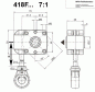 Preview: 418F028 M.-SG 7:1 weiß, ohne Bund, Achsverlängerung 150mm