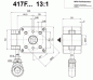 Preview: 417F..., Markisen Schneckengetriebe 13:1