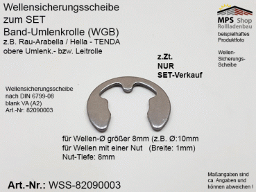 SET-04100301, Umlenkrolle WGB z.B. Arabella-TENDA - Ersatzteil-Set