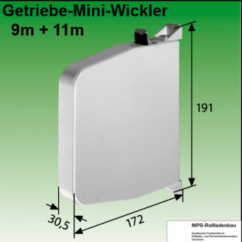 Getriebe-Mini-Wickler, (AP) schwenkbar, für 9m od. 11m Mini-Gurt