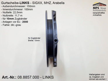 088857000 Gurtscheibe LINKS - SIGXX vor BJ 2000