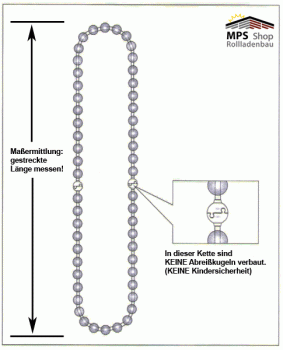 Objektkette - endlos, Kugel Ø 4,5mm