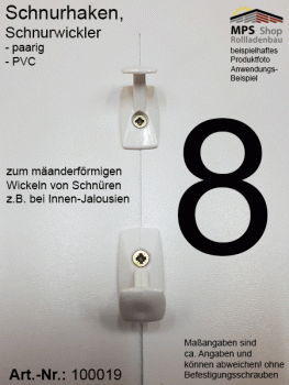 100019 Schnurhaken, Schnurwickler, PVC