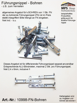 10998-FN-Bohren - incl. maximal 2 Stk. ALU-Blindniet 2,4 x 6mm