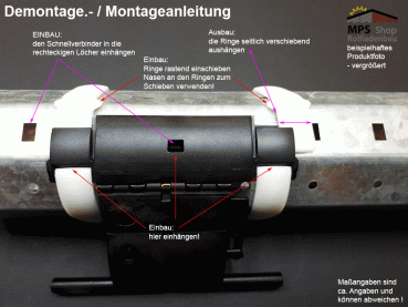 1780813, Montagering für feste Wellenverbinder, Schnellverbinder STANDARD Profile - SW60