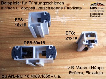 Endanschlag, Führungsschienen Abschluss, f.Raffstore - PVC-hart