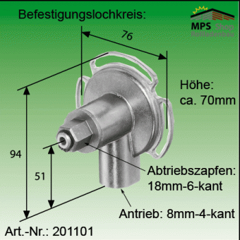 Mini-Kegelradgetriebe, SELVE 3,7:1