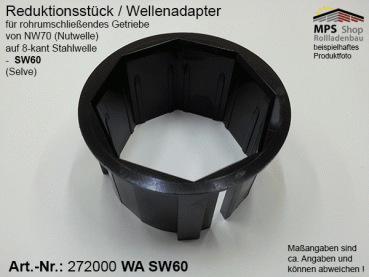272000-WA-SW60 Wellenadapter Reduktionsstück (PVC)