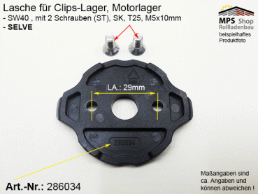 286034 Stützflansch, Lasche für Clips, Wand-Rastlager (Selve)