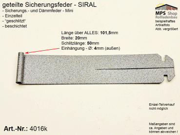4016k Sicherungs.- und Dämmfedert-Mini - SIRAL