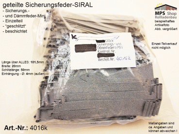 4016k Sicherungs.- und Dämmfedert-Mini - SIRAL