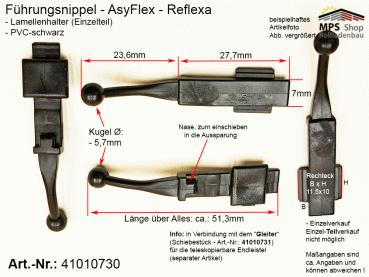 41010730,  Führungsnippel,  AsyFlex,  Reflexa