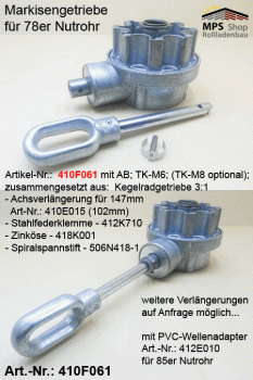 Markisen Kegelradgetriebe 410F... 3:1