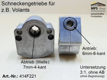 414F2.., Markisen, Volants, Schneckengetriebe 3:1 - z.B. für Volants