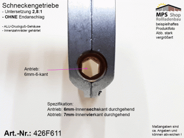 426F611 Schneckengetriebe 2,8:1 - z.B. für Volants