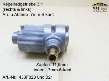 Jalousie-Getriebe, Raffstore-Getriebe, Serie 433Fxxx - 3:1