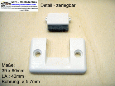 Gurtdurchführungen, 23mm Gurt, mit/ohne Bürste, PVC