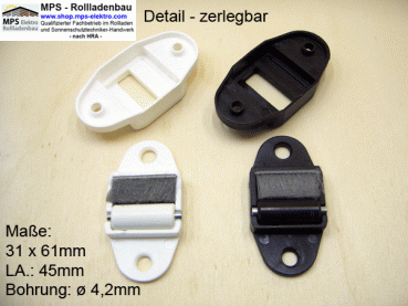 Gurtdurchführungen, 23mm Gurt, mit/ohne Bürste, PVC