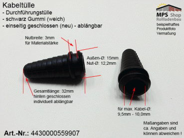 443000559907 Kabeltülle, Gummitülle, Durchführungstülle