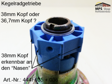 Kurbelgetriebe, 2:1 / 3:1, SW40, Kopf 38mm