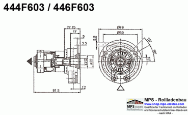 444F603, 446F603, 2:1, 3:1, Kegelradgetriebe, Kurbelgetriebe umschaltbar, SW40,50,60