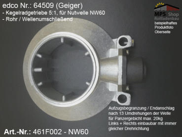 461F002 (edco 64509), wellenumschließendes Kegelradgetriebe mit AB, NW60, 5:1