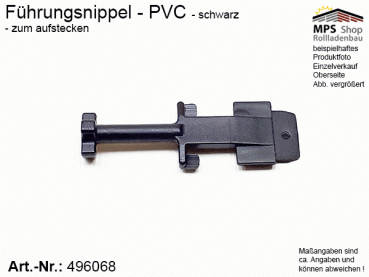 496068 Führungsnippel PVC schwarz, lang