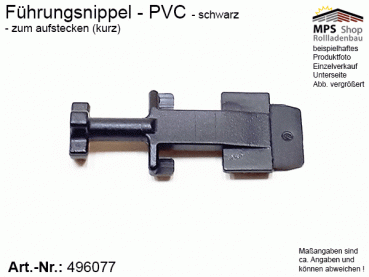 496077 Führungsnippel PVC schwarz, kurz