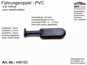 496100 Führungsnippel PVC schwarz - Veltrup