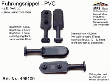 496100 Führungsnippel PVC schwarz - Veltrup