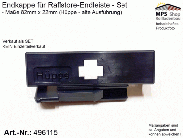 496115 Endkappe 88, PVC schwarz (Hüppe, alte Ausführung)