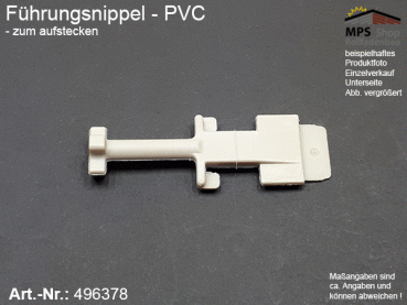 496378 Führungsnippel PVC grau, lang