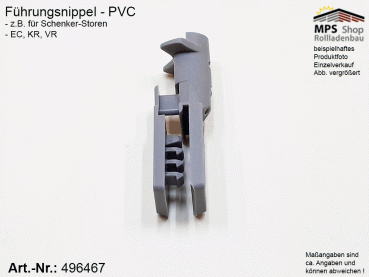 496467 Führungsnippel PVC grau - Schenker Storen EC, KR, VR