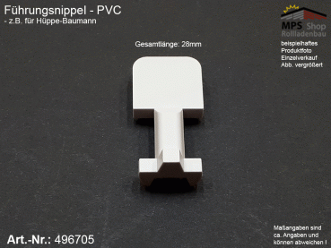 496705 Führungsnippel PVC grau - Hüppe-Baumann