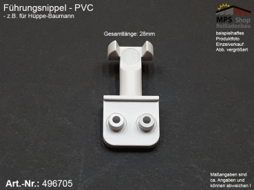 496705 Führungsnippel PVC grau - Hüppe-Baumann