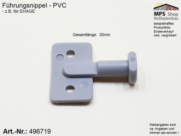 496719 Führungsnippel PVC 30mm grau - Ehage