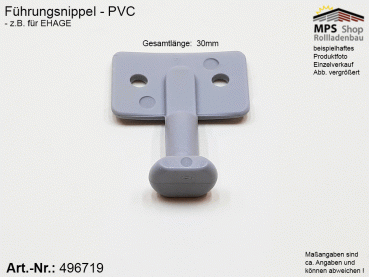 496719 Führungsnippel PVC 30mm grau - Ehage