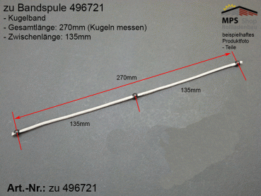 496721- Universal-Bandspule, Band 6+8mm, 7mm-4-kant Achse, für Oberschiene / U-Schiene n.o. bzw. n.u.offen 57x51 + 58x56mm