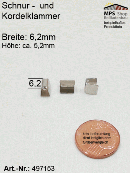 Schnur & Kordelklammer 6,2mm