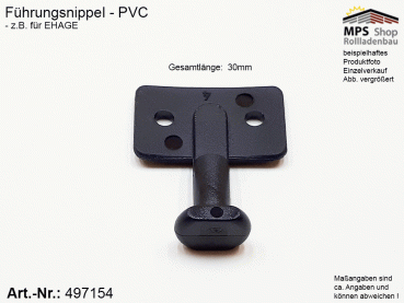 497154 Führungsnippel PVC 30mm schwarz - Ehage