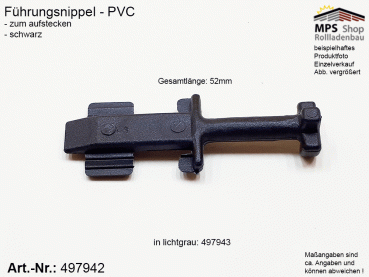 497942 Führungsnippel PVC schwarz 52mm