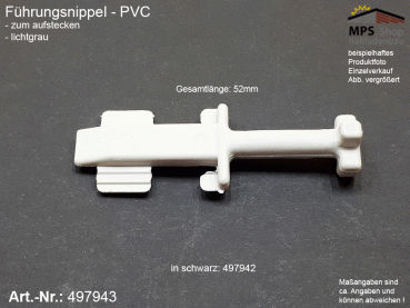 497943 Führungsnippel PVC grau 52mm