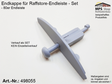498055, Endkappe 80mm, PVC grau (z.B.: Schlotterer)