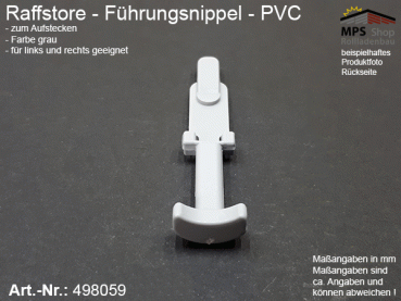 498059 Führungsnippel PVC, Länge ca. 47mm