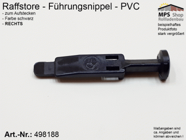 498188(R) Führungsnippel PVC, Länge 46mm - schwarz