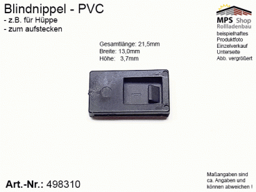 498310 Blindnippel PVC schwarz - Hüppe